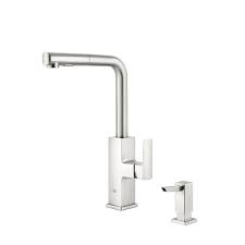 Grohe manufactures a wide range of faucets, and they come in different sizes, shapes and styles. Grohe Tallinn 30367dc0 Single Handle Pull Out Sprayer Kitchen Faucet With Soap Dispenser In Supersteel Infinityfinish