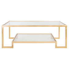 Vivian Rectangle Gold Leaf Coffee Table