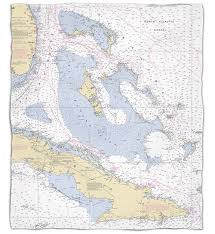 Bahama Islands Nautical Chart Blanket
