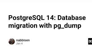 postgresql 14 database migration with