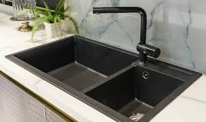 black kitchen sink