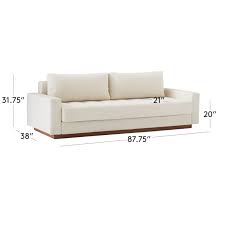 white boucle sleeper sofa queen