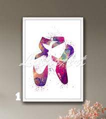 Ballet Shoes Wall Art Print Painting