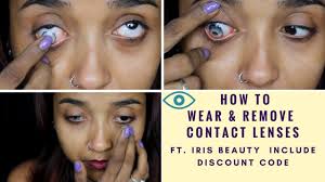 how to wear remove contact lenses