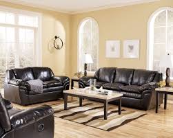 Dark Leather Sofa With Light Oak Floors
