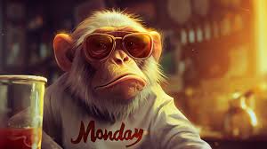 monday mood monkey hd wallpaper by