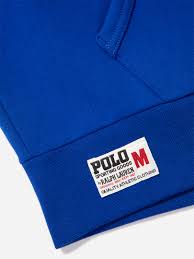 big polo logo cotton blend hoody in