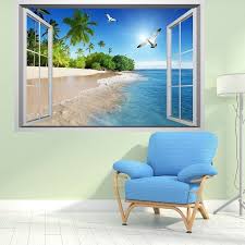 Bedroom Living Room Beach Seagull 3d