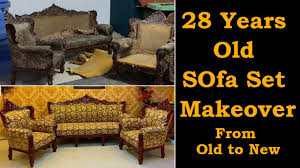 28 years old sofa set makeover from old
