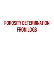 04 Porosity With Chart Porosity Determination From Logs