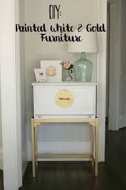 Diy Painted White And Gold Furniture
