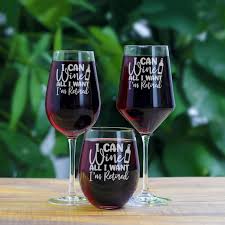Funny Wine Glass Retirement Gifts For
