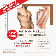 vip bronze full body laser hair removal