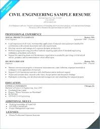 Civil Engineer Sample Resume Socialum Co