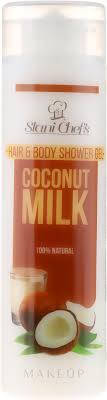 hair and body shower gel coconut milk