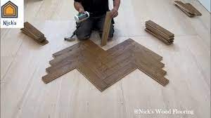 install herringbone wood flooring