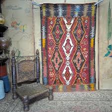 vine handmade turkish kilim in a