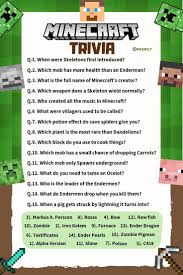 Perhaps it was the unique r. 100 Minecraft Trivia Question Answer Meebily