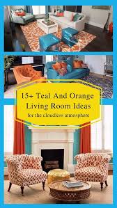 teal and orange living room decor ideas