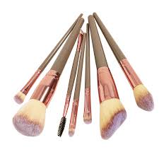 7 makeup brushes set tool purple betel