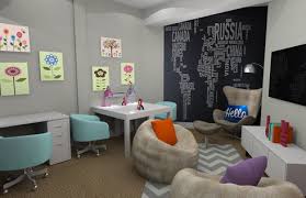 For adults too, color for study room is a free choice and has a lot of range in shades and tones. Modern Fun Kids Playroom Decorilla