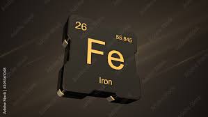iron element symbol number 26 from the
