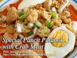 special pancit palabok with crab meat