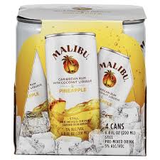 Enjoy one of these delicious caribbean rum cocktails made with malibu rum with the smooth, sweet taste of coconut, fresh fruits and enjoy the refreshing. Malibu Pineapple Cans 4pk 6 8oz Can Legacy Wine And Spirits