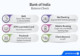 bank of india account balance check