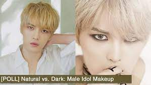 natural vs dark male idol makeup