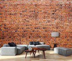 3d Wallpaper Brown Orange Brick Wall