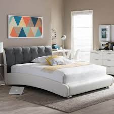 faux leather upholstered queen size bed