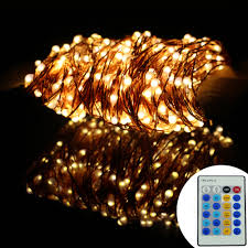 Us 27 94 35 Off 164ft 50m 500 Leds Copper Wire Warm White Led String Lights Starry Lights Christmas Fairy Lights Power Adapter Remote Control In Led