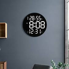 12 inches led wall clock large digital