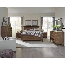 rustic brown 4 piece queen bedroom set
