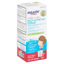 Equate Childrens Very Berry Flavored Multi Symptom Cold Liquid Ages 4 To 12 Years 4 Fl Oz Walmart Com