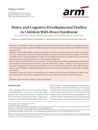 Pdf Motor And Cognitive Developmental Profiles In Children