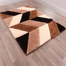 brown beige 3d wave cut gy rug