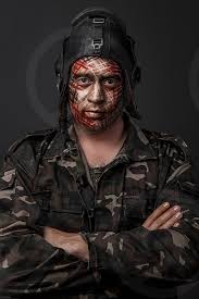 military style camouflage face paint