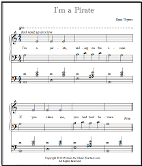 From the free sheet music index. Piano Music Sheets For Beginners I M A Pirate