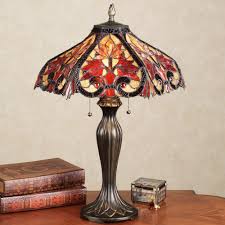 Whispering Foliage Stained Glass Table Lamp