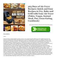 pdf free 365 days of air fryer recipes