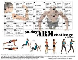 Arm Exercise Chart Fitness 30 Day Fitness Workout