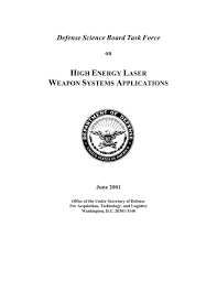 high energy laser weapons systems