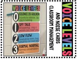 Voice Level Chart And Noise Cards Classroom Management