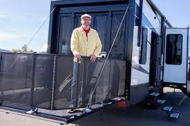rv toy hauler patio fence turn your