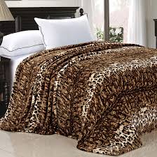 Home Soft Things Boon Light Weight Animal Safari Style Ml Leopard Printed Flannel Fleece Blanket Queen