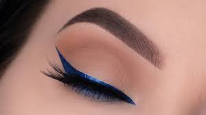 blue foxy eyeliner eye makeup tutorial
