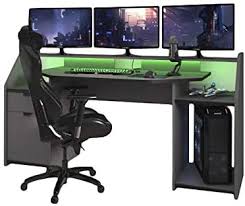 Shop the latest computer desk led deals on aliexpress. Gamer Table Grey Black W 180 Cm Desk Led Lighting Colour Changing With Remote Control For Children S Bedroom Office Pc Computer Amazon De Home Kitchen