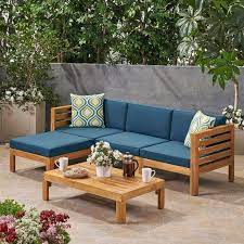 acacia wood sofa set decoração de